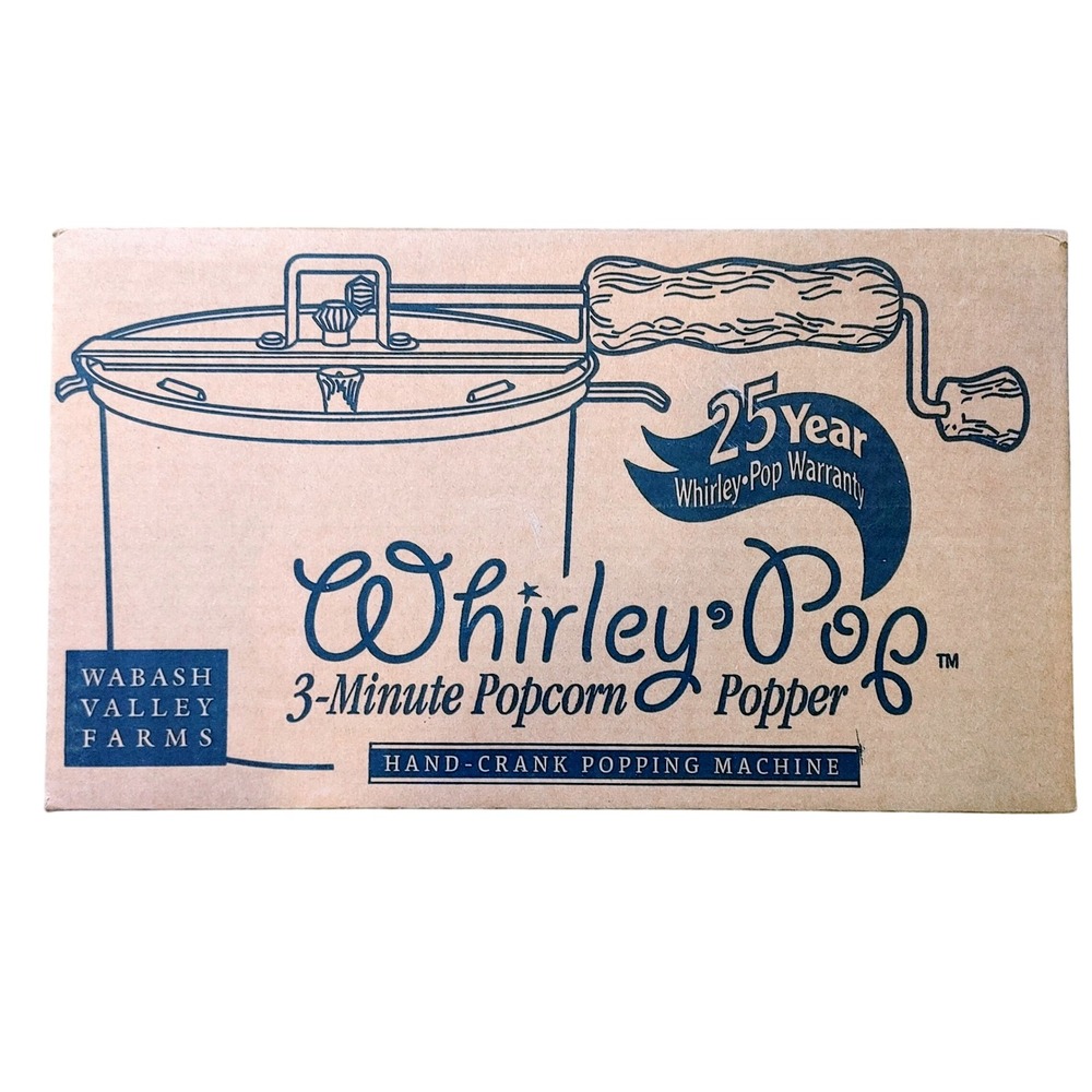 Wabash Valley Farms Whirley-Pop Stovetop Popcorn Popper Red Hand-Crank A0069